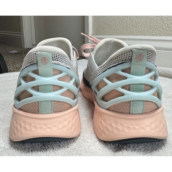 Kizik Athens Bahama Sneaker Women 9.5 Men 8 White Blue Hands Free Slip On Shoes - Picture 6 of 12